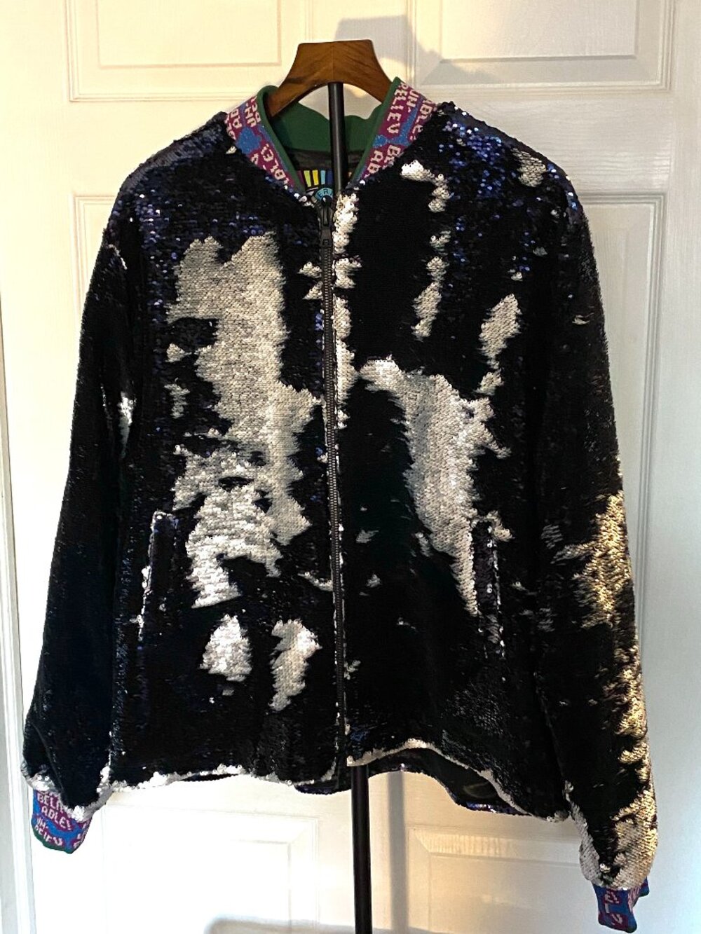 Libertine Color Shift Sequin Bomber New Size XL Johnson Hartig